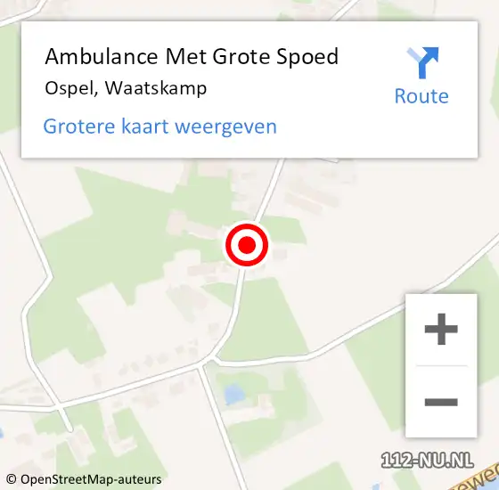 Locatie op kaart van de 112 melding: Ambulance Met Grote Spoed Naar Ospel, Waatskamp op 23 maart 2020 19:25