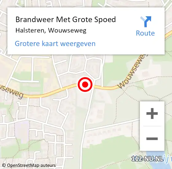 Locatie op kaart van de 112 melding: Brandweer Met Grote Spoed Naar Halsteren, Wouwseweg op 23 maart 2020 19:33