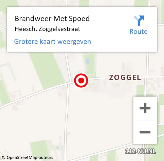 Locatie op kaart van de 112 melding: Brandweer Met Spoed Naar Heesch, Zoggelsestraat op 23 maart 2020 21:43