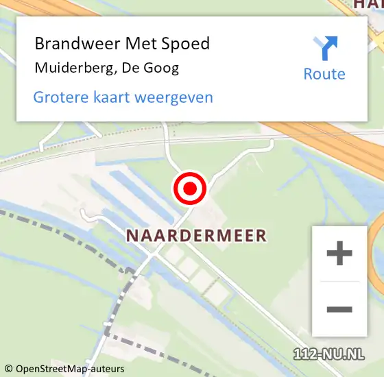 Locatie op kaart van de 112 melding: Brandweer Met Spoed Naar Muiderberg, De Goog op 24 maart 2020 12:27