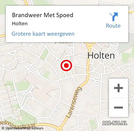 Locatie op kaart van de 112 melding: Brandweer Met Spoed Naar Holten op 24 maart 2020 13:35