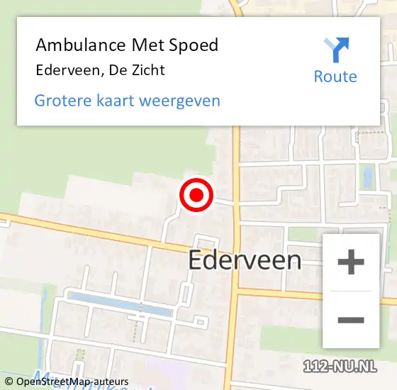 Locatie op kaart van de 112 melding: Ambulance Met Spoed Naar Ederveen, De Zicht op 24 maart 2020 15:21