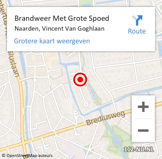 Locatie op kaart van de 112 melding: Brandweer Met Grote Spoed Naar Naarden, Vincent Van Goghlaan op 25 maart 2020 03:33