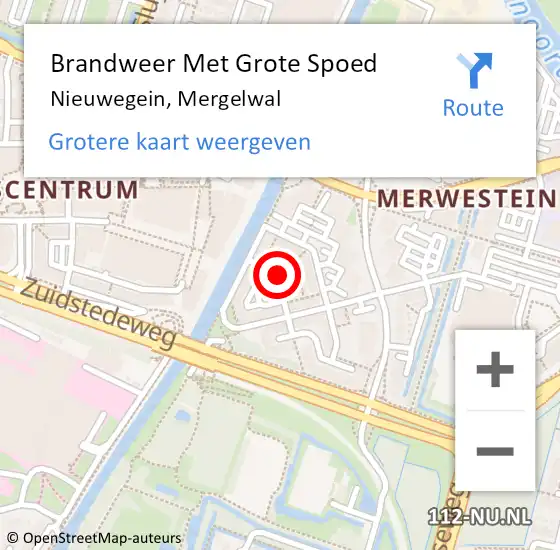 Locatie op kaart van de 112 melding: Brandweer Met Grote Spoed Naar Nieuwegein, Mergelwal op 25 maart 2020 08:28