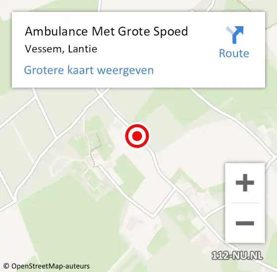 Locatie op kaart van de 112 melding: Ambulance Met Grote Spoed Naar Vessem, Lantie op 25 maart 2020 09:49