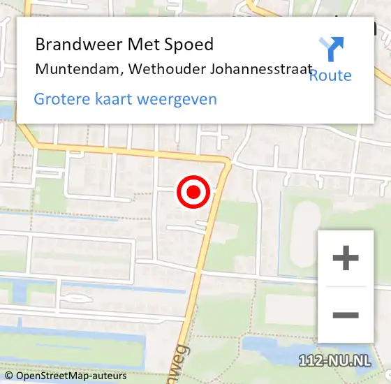 Locatie op kaart van de 112 melding: Brandweer Met Spoed Naar Muntendam, Wethouder Johannesstraat op 25 maart 2020 14:21