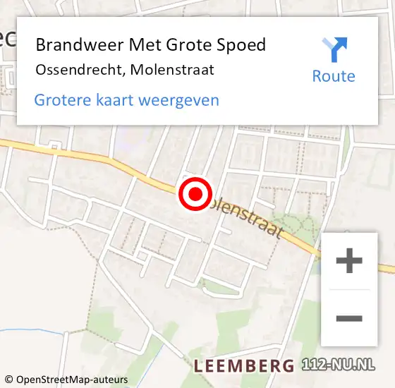 Locatie op kaart van de 112 melding: Brandweer Met Grote Spoed Naar Ossendrecht, Molenstraat op 25 maart 2020 14:53