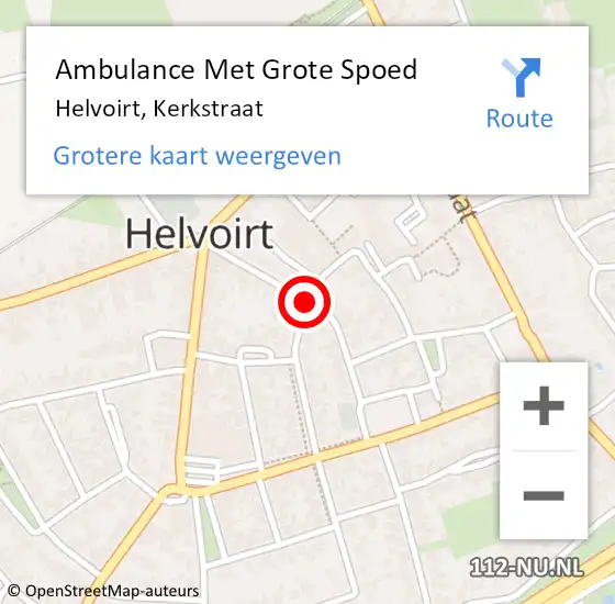 Locatie op kaart van de 112 melding: Ambulance Met Grote Spoed Naar Helvoirt, Kerkstraat op 25 maart 2020 15:07