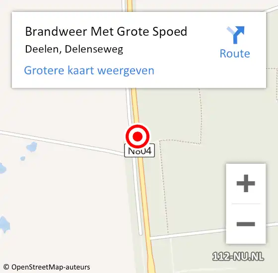 Locatie op kaart van de 112 melding: Brandweer Met Grote Spoed Naar Deelen, Delenseweg op 25 maart 2020 20:12