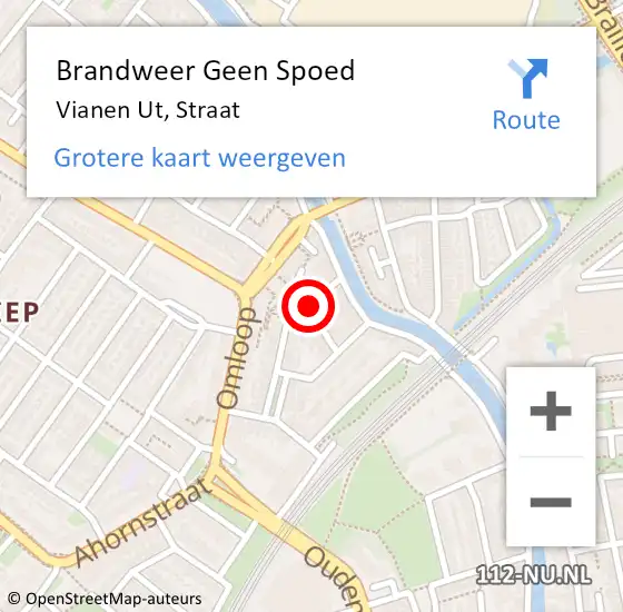 Locatie op kaart van de 112 melding: Brandweer Geen Spoed Naar Vianen Ut, Straat op 25 maart 2020 23:33