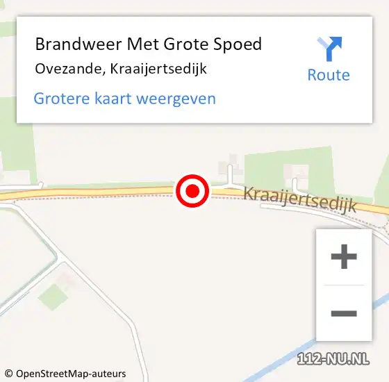 Locatie op kaart van de 112 melding: Brandweer Met Grote Spoed Naar Ovezande, Kraaijertsedijk op 26 maart 2020 13:50