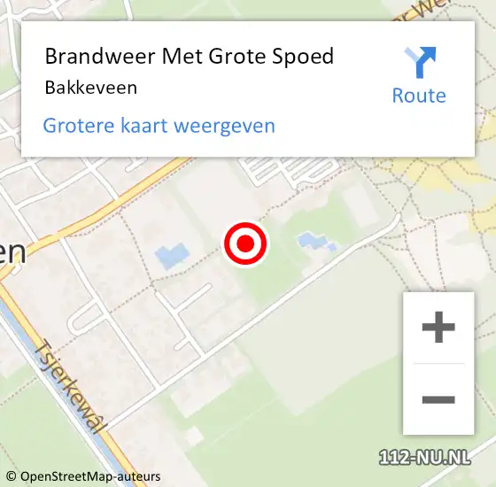 Locatie op kaart van de 112 melding: Brandweer Met Grote Spoed Naar Bakkeveen op 26 maart 2020 15:12