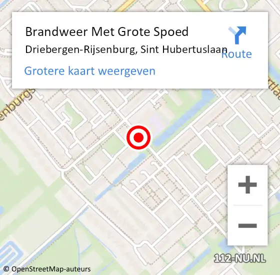 Locatie op kaart van de 112 melding: Brandweer Met Grote Spoed Naar Driebergen-Rijsenburg, Sint Hubertuslaan op 26 maart 2020 16:03