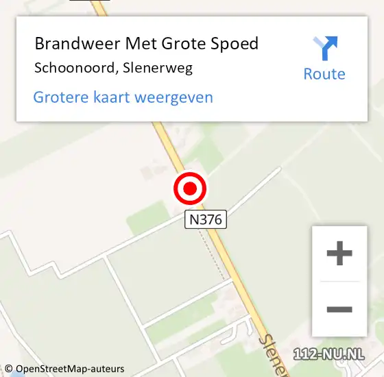 Locatie op kaart van de 112 melding: Brandweer Met Grote Spoed Naar Schoonoord, Slenerweg op 26 maart 2020 20:19