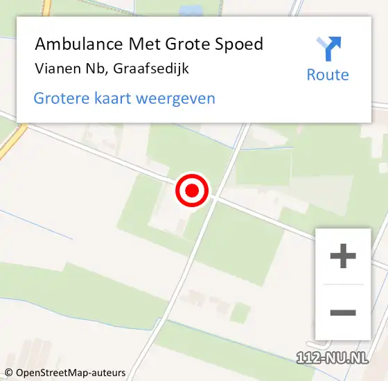 Locatie op kaart van de 112 melding: Ambulance Met Grote Spoed Naar Vianen Nb, Graafsedijk op 27 maart 2020 11:37