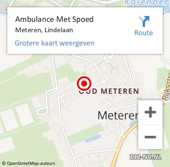 Locatie op kaart van de 112 melding: Ambulance Met Spoed Naar Meteren, Lindelaan op 27 maart 2020 14:36