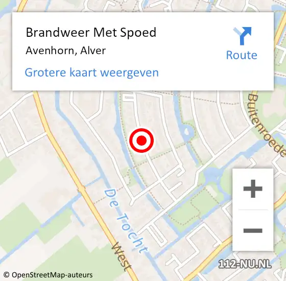 Locatie op kaart van de 112 melding: Brandweer Met Spoed Naar Avenhorn, Alver op 28 maart 2020 07:53