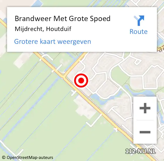 Locatie op kaart van de 112 melding: Brandweer Met Grote Spoed Naar Mijdrecht, Houtduif op 28 maart 2020 09:09