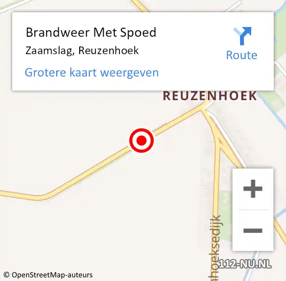 Locatie op kaart van de 112 melding: Brandweer Met Spoed Naar Zaamslag, Reuzenhoek op 28 maart 2020 11:35