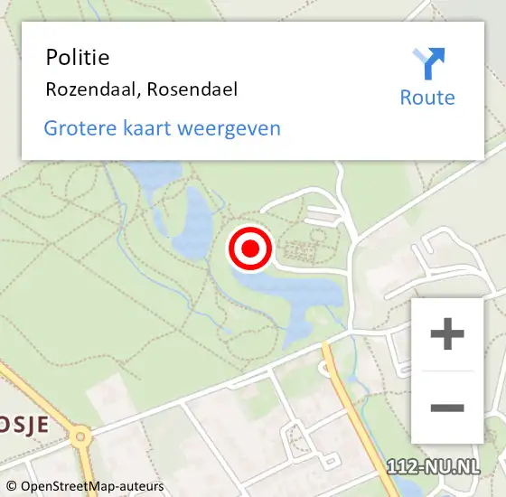 Locatie op kaart van de 112 melding: Politie Rozendaal, Rosendael op 28 maart 2020 13:53