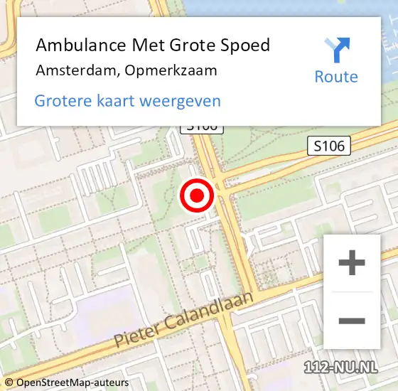 Locatie op kaart van de 112 melding: Ambulance Met Grote Spoed Naar Amsterdam, Opmerkzaam op 29 maart 2020 04:21