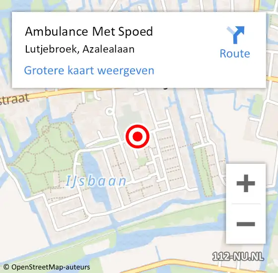 Locatie op kaart van de 112 melding: Ambulance Met Spoed Naar Lutjebroek, Azalealaan op 29 maart 2020 05:50