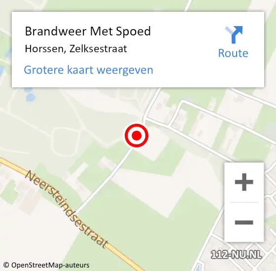 Locatie op kaart van de 112 melding: Brandweer Met Spoed Naar Horssen, Zelksestraat op 29 maart 2020 09:03