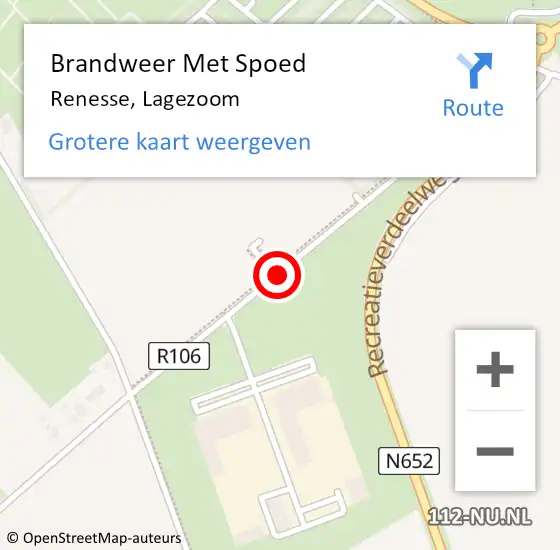 Locatie op kaart van de 112 melding: Brandweer Met Spoed Naar Renesse, Lagezoom op 29 maart 2020 15:22