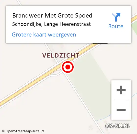 Locatie op kaart van de 112 melding: Brandweer Met Grote Spoed Naar Schoondijke, Lange Heerenstraat op 29 maart 2020 18:58