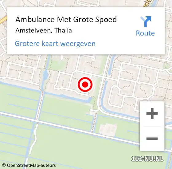 Locatie op kaart van de 112 melding: Ambulance Met Grote Spoed Naar Amstelveen, Thalia op 29 maart 2020 20:47