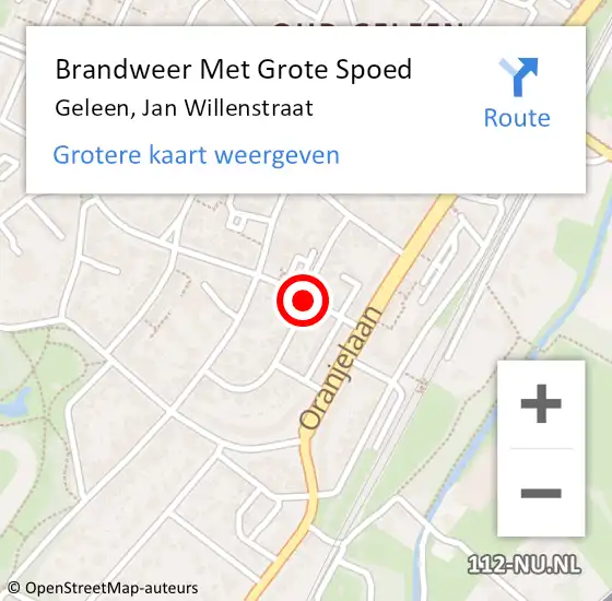 Locatie op kaart van de 112 melding: Brandweer Met Grote Spoed Naar Geleen, Jan Willenstraat op 30 maart 2020 00:50