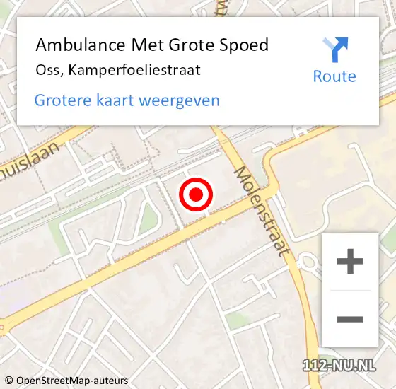 Locatie op kaart van de 112 melding: Ambulance Met Grote Spoed Naar Oss, Kamperfoeliestraat op 30 maart 2020 03:24