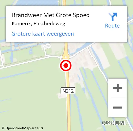 Locatie op kaart van de 112 melding: Brandweer Met Grote Spoed Naar Kamerik, Enschedeweg op 30 maart 2020 14:19