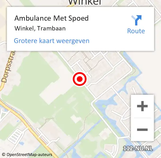 Locatie op kaart van de 112 melding: Ambulance Met Spoed Naar Winkel, Trambaan op 30 maart 2020 16:23