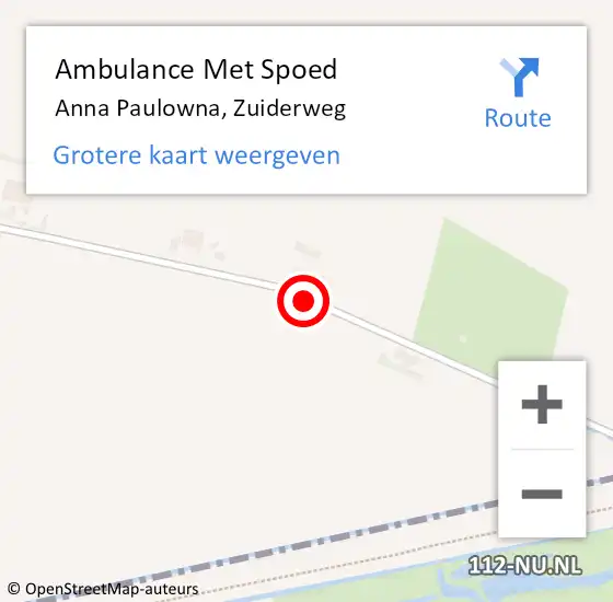 Locatie op kaart van de 112 melding: Ambulance Met Spoed Naar Anna Paulowna, Zuiderweg op 30 maart 2020 16:43