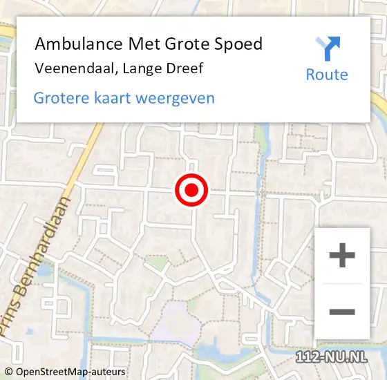 Locatie op kaart van de 112 melding: Ambulance Met Grote Spoed Naar Veenendaal, Lange Dreef op 30 maart 2020 20:35