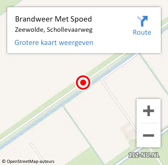 Locatie op kaart van de 112 melding: Brandweer Met Spoed Naar Zeewolde, Schollevaarweg op 30 maart 2020 20:52