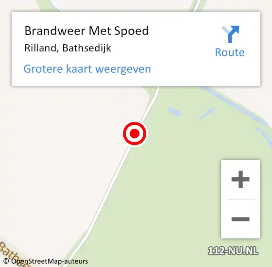 Locatie op kaart van de 112 melding: Brandweer Met Spoed Naar Rilland, Bathsedijk op 31 maart 2020 06:12