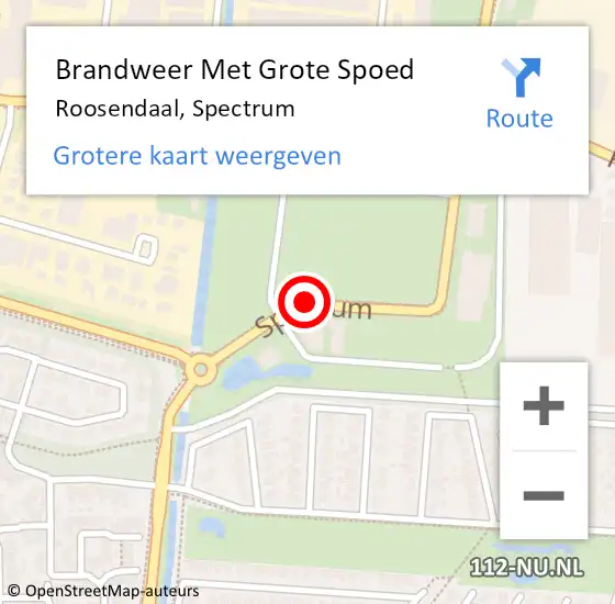 Locatie op kaart van de 112 melding: Brandweer Met Grote Spoed Naar Roosendaal, Spectrum op 31 maart 2020 06:59