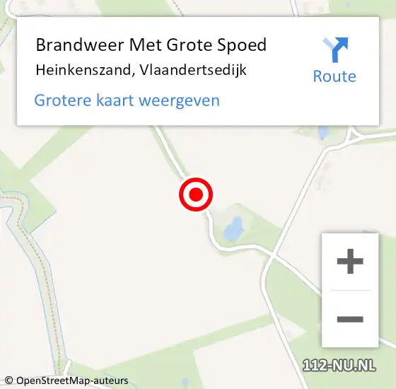 Locatie op kaart van de 112 melding: Brandweer Met Grote Spoed Naar Heinkenszand, Vlaandertsedijk op 31 maart 2020 08:43