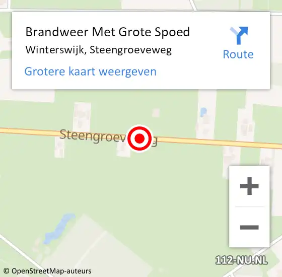 Locatie op kaart van de 112 melding: Brandweer Met Grote Spoed Naar Winterswijk, Steengroeveweg op 31 maart 2020 08:53