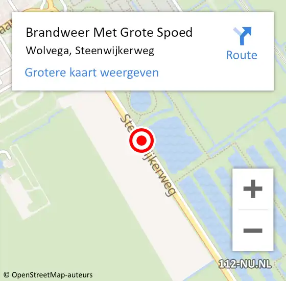 Locatie op kaart van de 112 melding: Brandweer Met Grote Spoed Naar Wolvega, Steenwijkerweg op 31 maart 2020 09:16