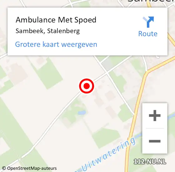 Locatie op kaart van de 112 melding: Ambulance Met Spoed Naar Sambeek, Stalenberg op 2 mei 2014 17:44