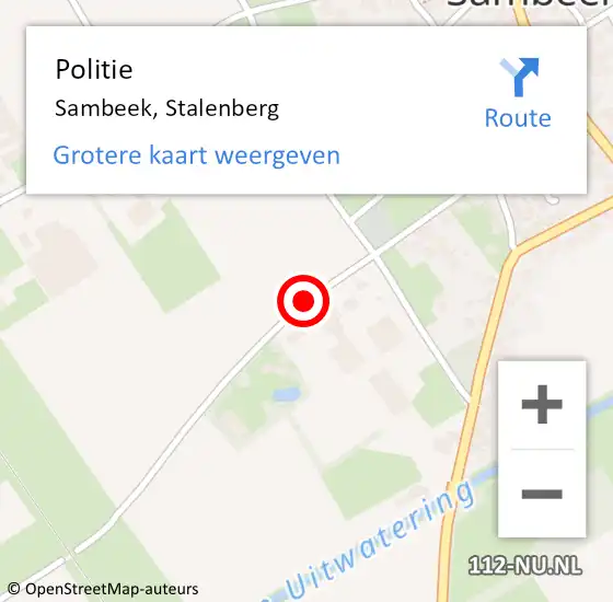 Locatie op kaart van de 112 melding: Politie Sambeek, Stalenberg op 2 mei 2014 17:46