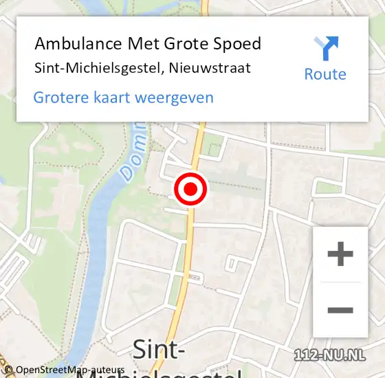 Locatie op kaart van de 112 melding: Ambulance Met Grote Spoed Naar Sint-Michielsgestel, Nieuwstraat op 31 maart 2020 11:35