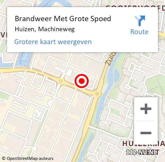 Locatie op kaart van de 112 melding: Brandweer Met Grote Spoed Naar Huizen, Machineweg op 31 maart 2020 13:23