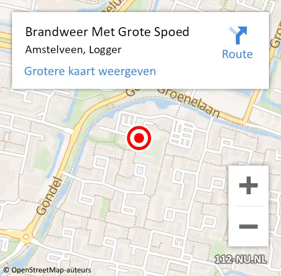 Locatie op kaart van de 112 melding: Brandweer Met Grote Spoed Naar Amstelveen, Logger op 31 maart 2020 16:26