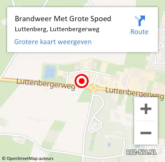 Locatie op kaart van de 112 melding: Brandweer Met Grote Spoed Naar Luttenberg, Luttenbergerweg op 2 mei 2014 18:36