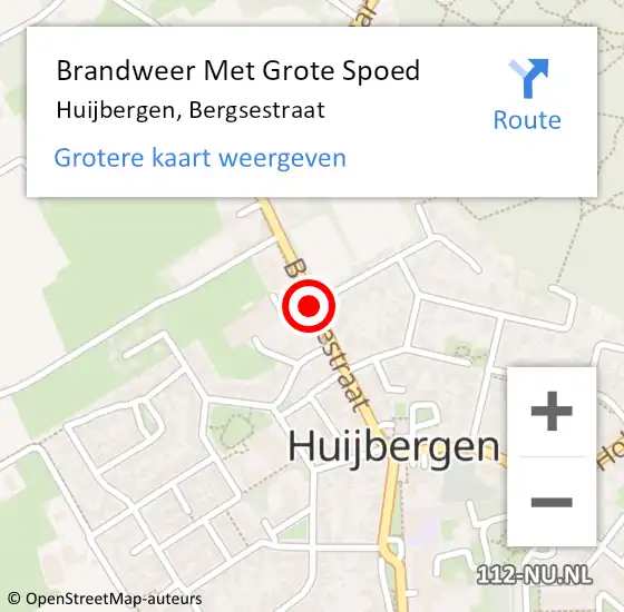 Locatie op kaart van de 112 melding: Brandweer Met Grote Spoed Naar Huijbergen, Bergsestraat op 31 maart 2020 18:28