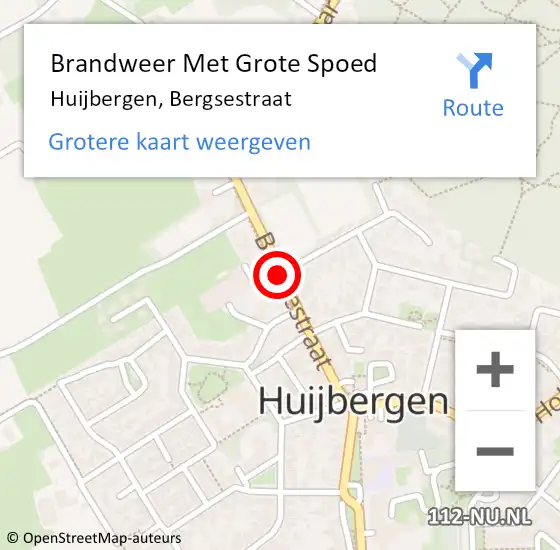 Locatie op kaart van de 112 melding: Brandweer Met Grote Spoed Naar Huijbergen, Bergsestraat op 31 maart 2020 18:35